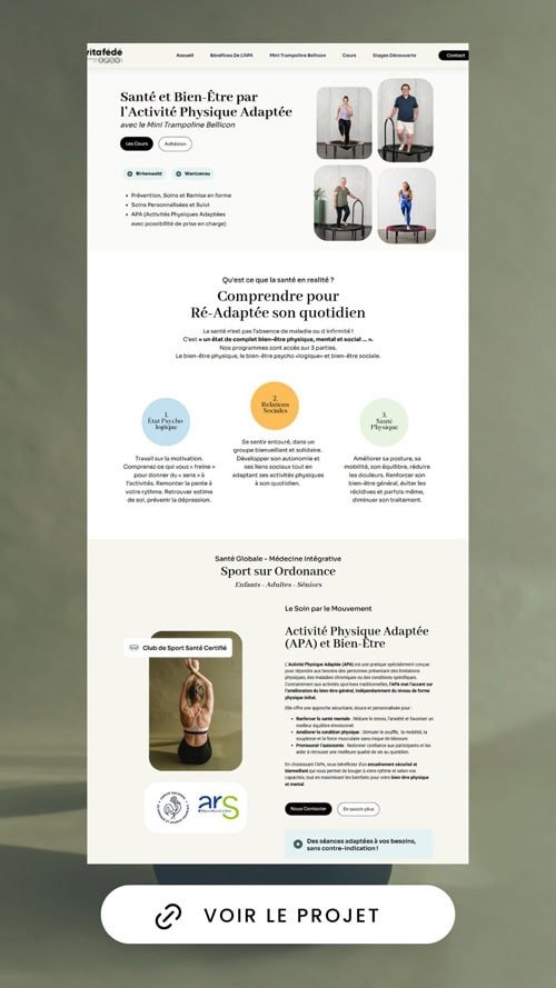 creation site internet coach sport