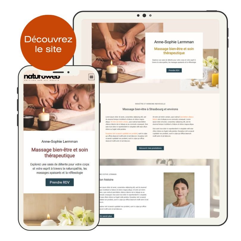 creation site salon massage bien etre